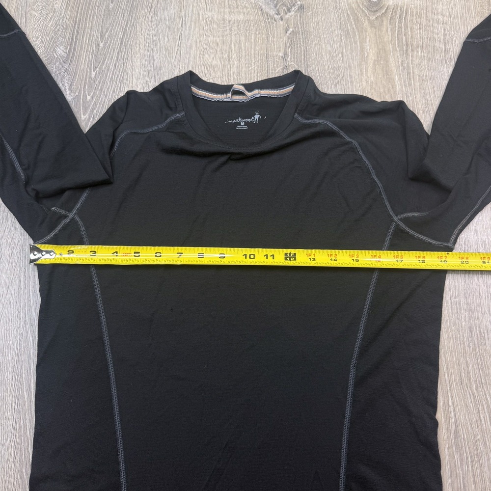 Smartwool Merino Wool Long Sleeve T-Shirt Baselayer Mens Size Medium Black - Picture 8 of 15